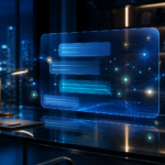 دستیار هوش مصنوعی روی میز کار مدرن